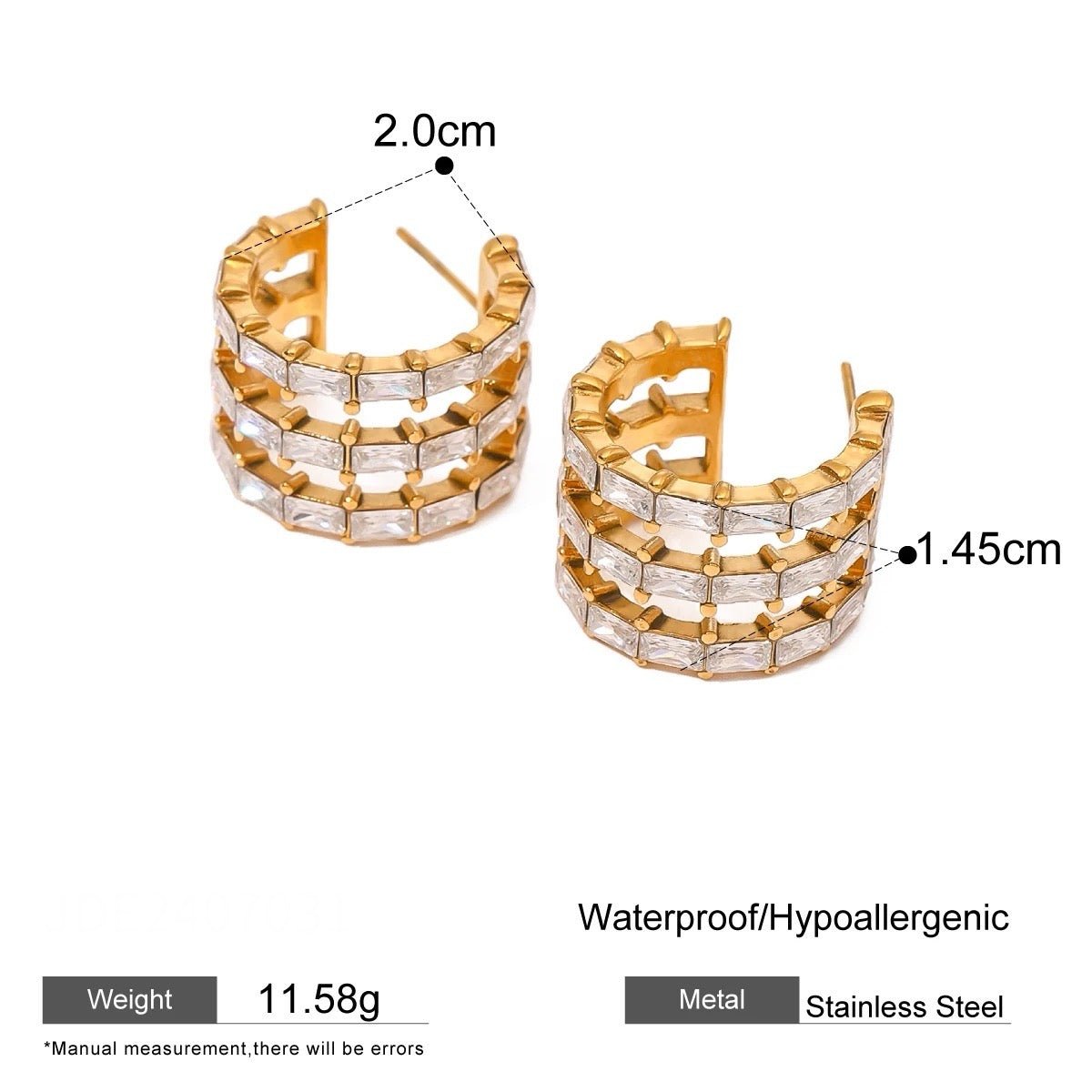 Amaira Zircon Hoop Earrings - Calilo Australia