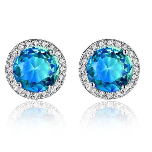 Angelic Blue Stone Earrings - Calilo Australia