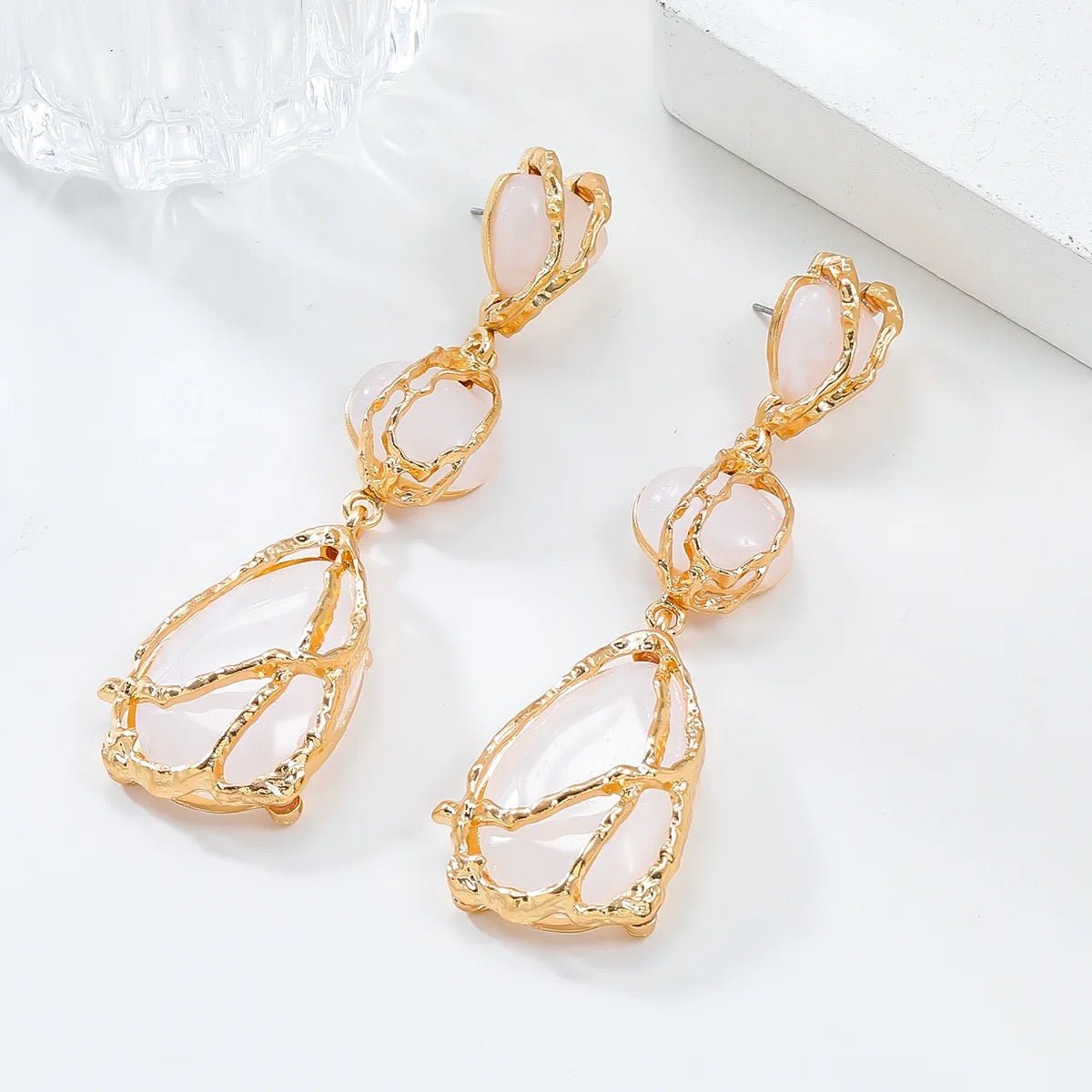 Ariana Gold Drop Earrings - Calilo Australia