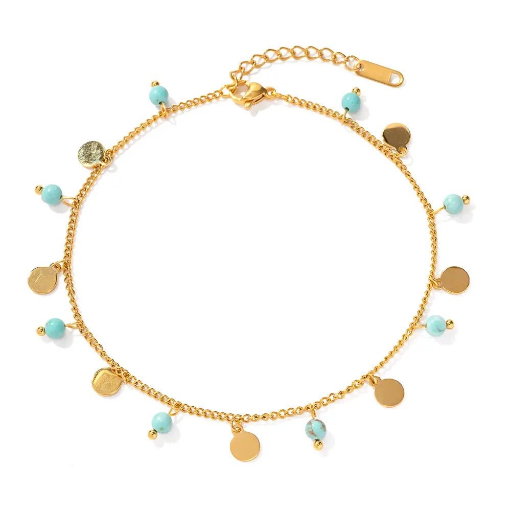 Calilo Gold Disc Anklet - Calilo Australia