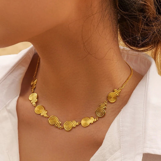 Calilo Gold Spiral Necklace - Calilo Australia
