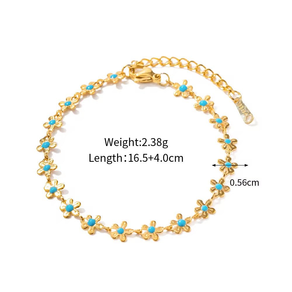 Fleur Gold Necklace & Bracelet - Calilo Australia