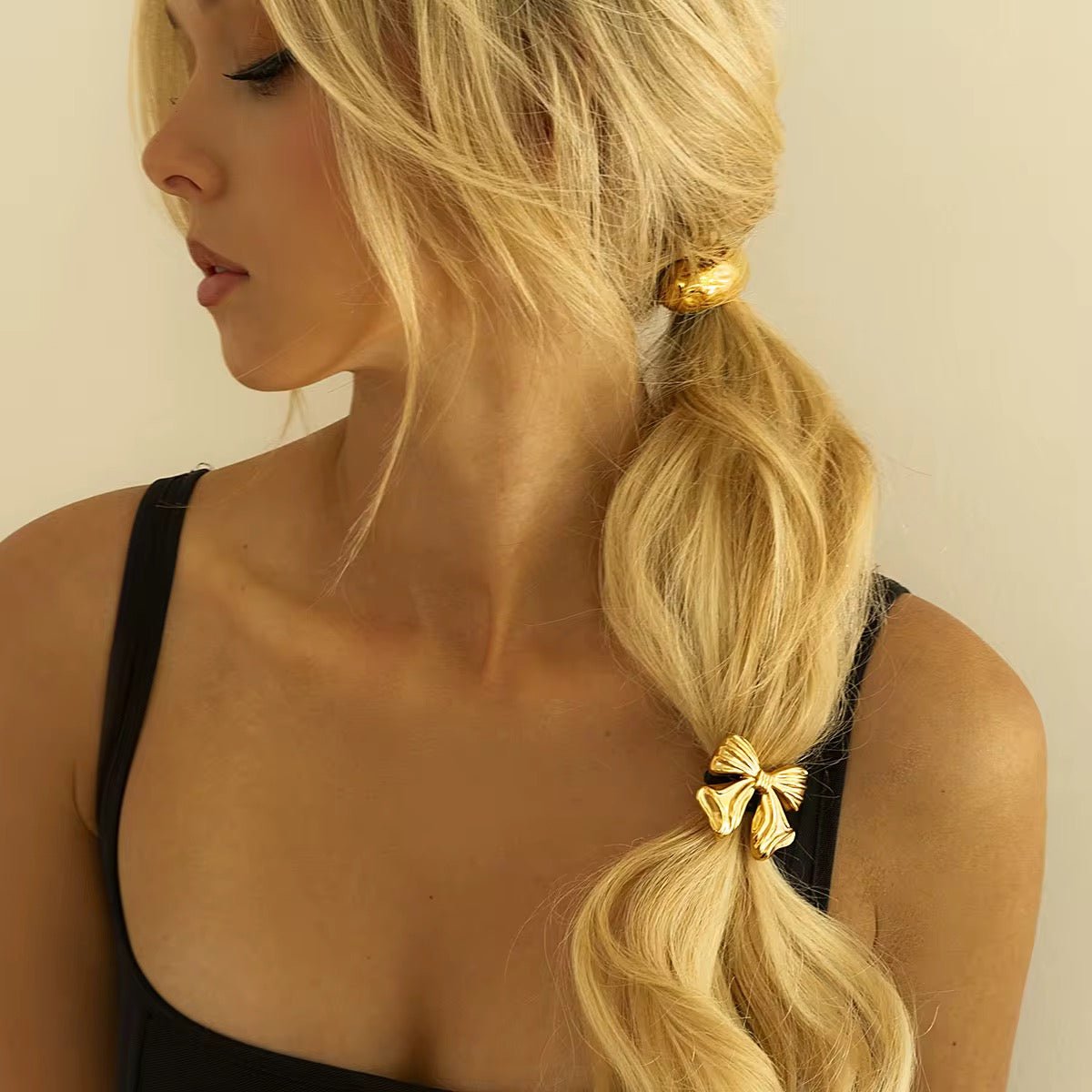 Gold Bow Hair Tie - Calilo Australia