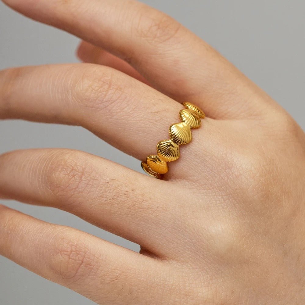 Gold Shell Ring - Calilo Australia