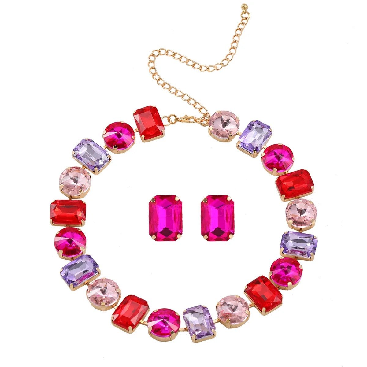 Lena Statement Necklace and Earrings Set - Calilo Australia