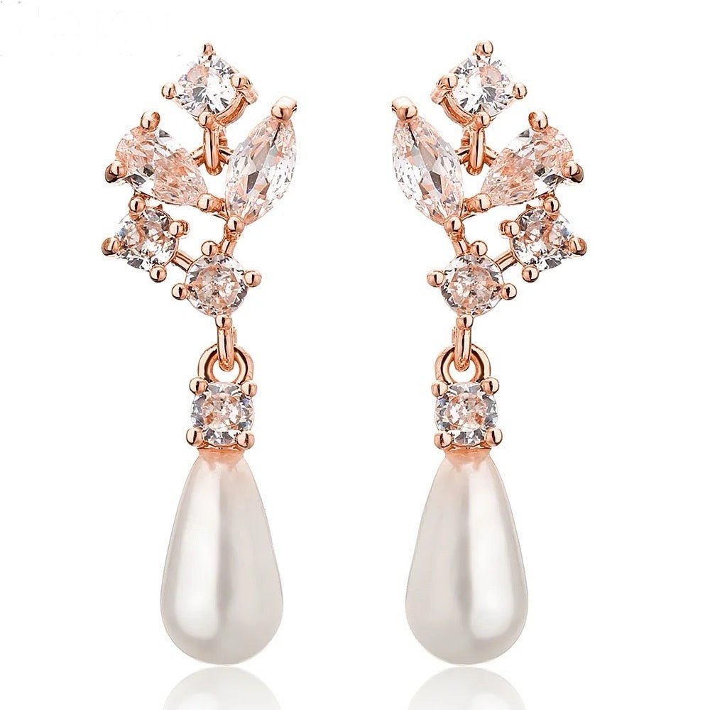 Olivia Pearl Drop Earrings - Calilo Australia