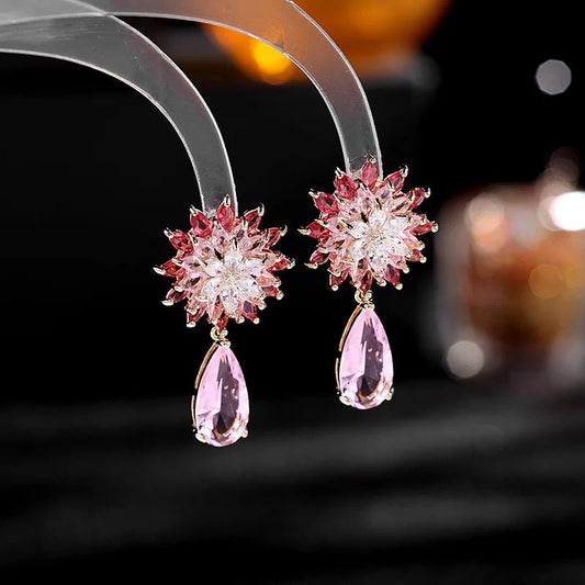 Rosa Zircon Earrings - Calilo Australia