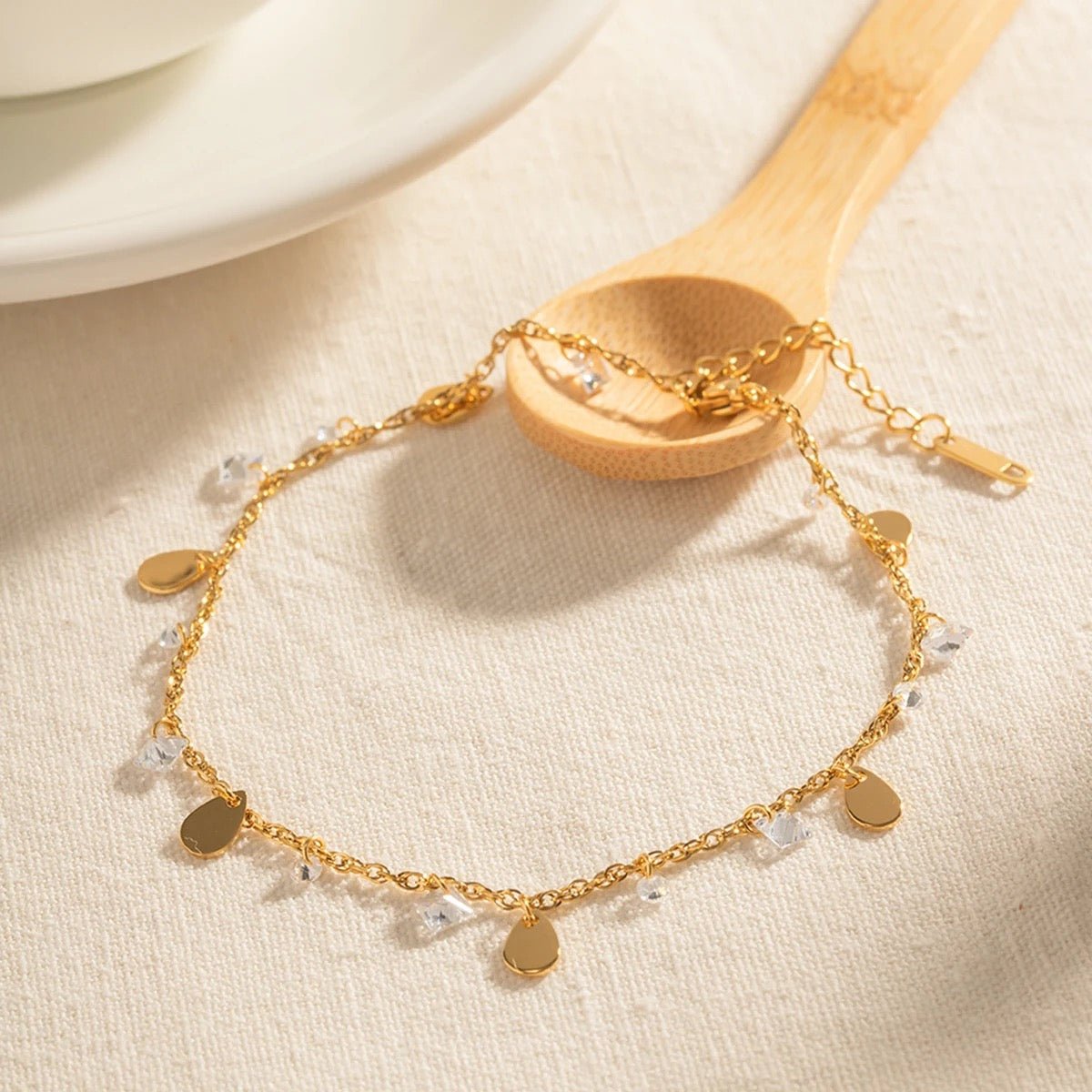 Summer Gold Disc Anklet - Calilo Australia