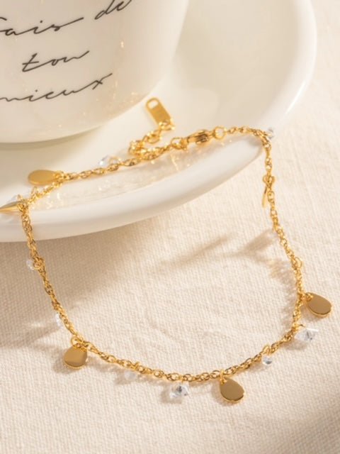 Summer Gold Disc Anklet - Calilo Australia