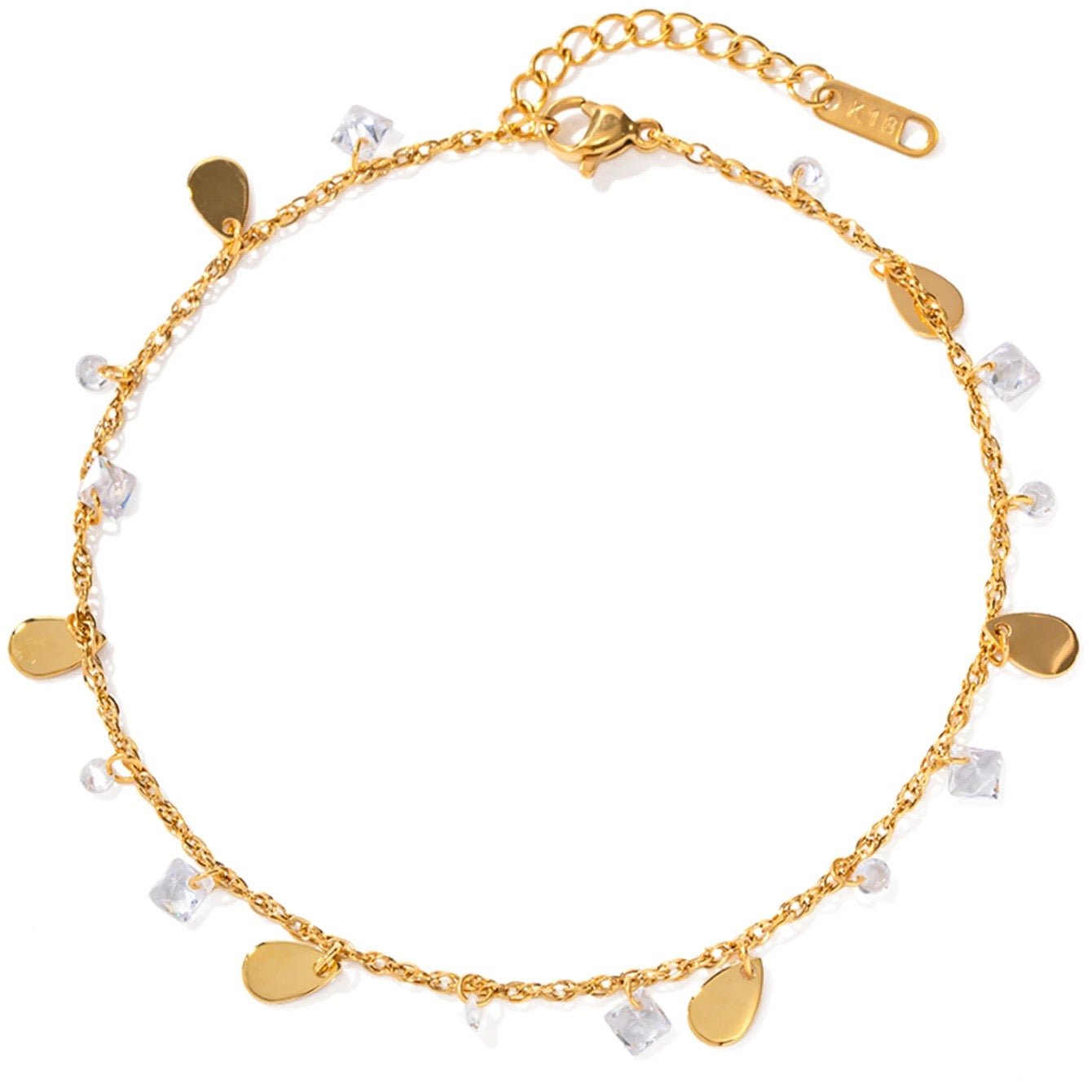 Summer Gold Disc Anklet - Calilo Australia