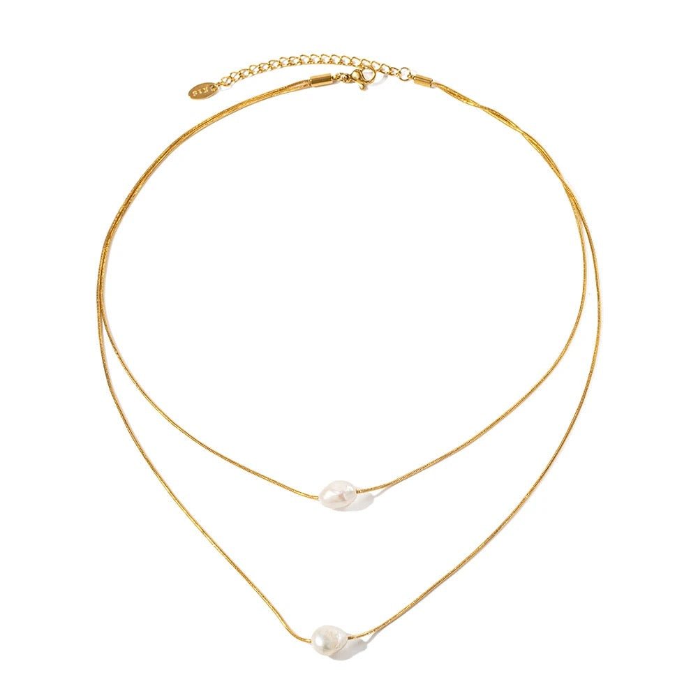 Sylvi Pearl Layer Necklace - Calilo Australia